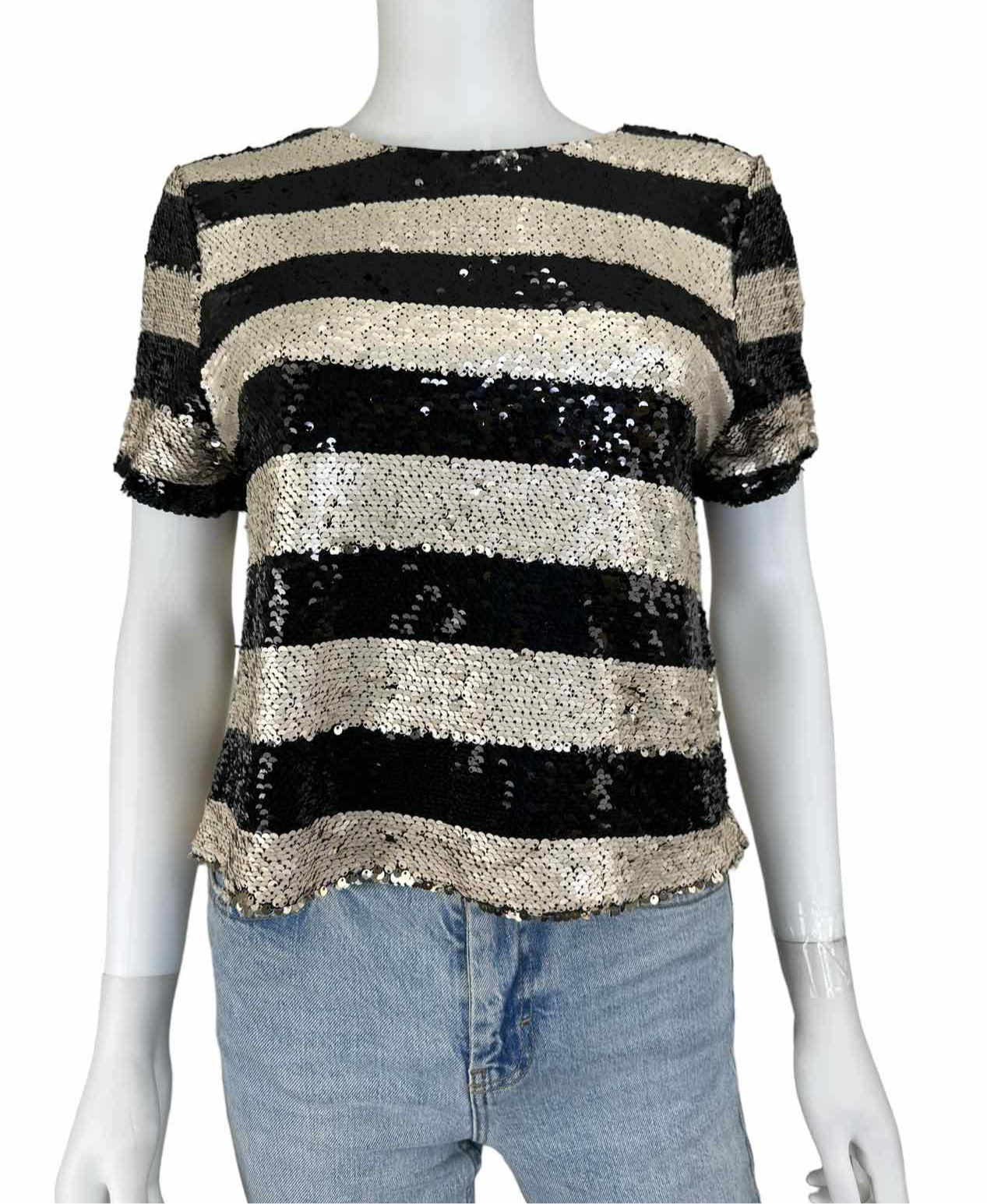 The Room NWT Striped Sequin Top Size M