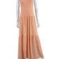 Self Contrast Peach Striped Maxi Sundress Size S