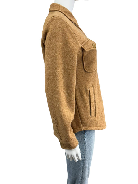 J. Crew Tan Wool Flannel Button-Down Size XS