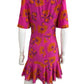 RHODE NWT Hot Pink Paisley Mini Workwear Dress Size 4