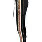 PAM&GELA Black Sequin Trim Track Pants Size S