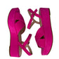 Kate Spade New York Pink Bunton Suede Platform Sandals Size 6
