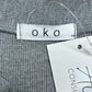 oko Gray Ribbed Knit Top Size XS