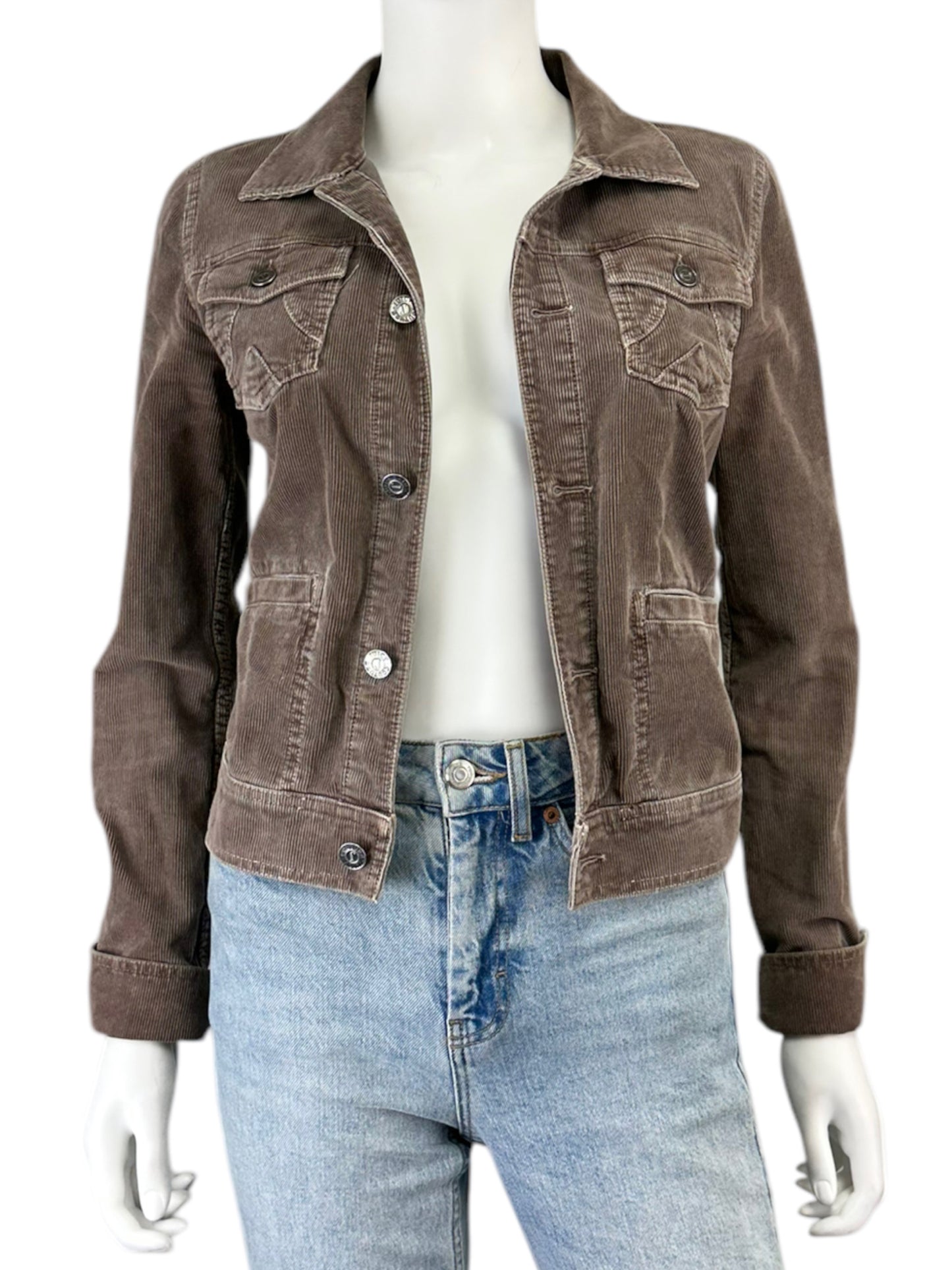 Juicy Couture Brown Corduroy Trucker Jacket Size M