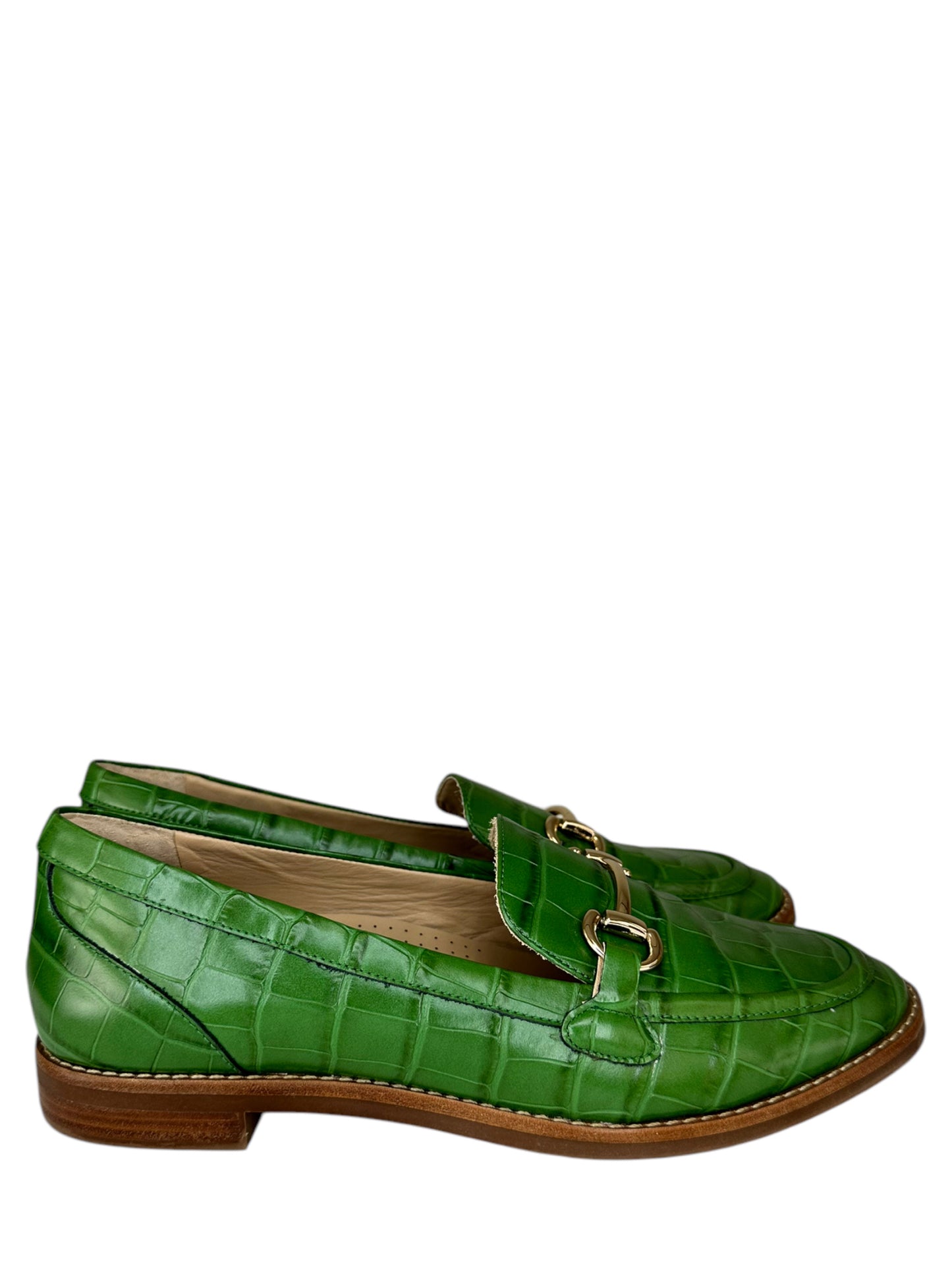 ANTONIO MELANI Green Croc Loafer Size 8.5