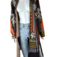 MAXSPORT Brown Floral Duster Cardigan Size L