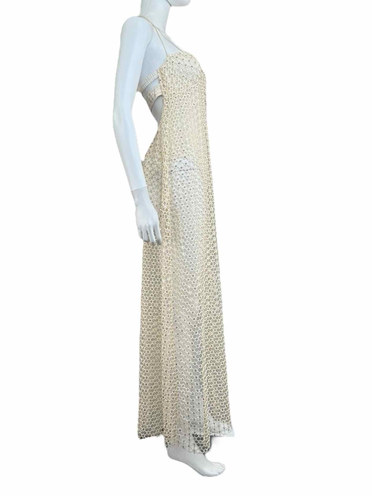 Free People Cream Crochet Maxi Dress Size S