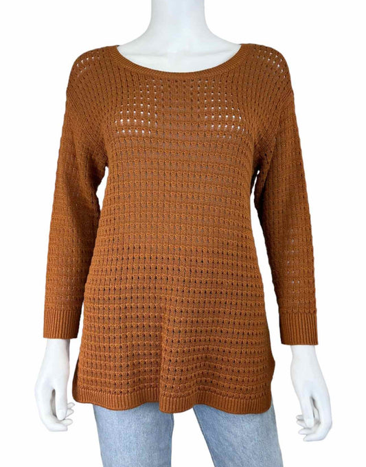 Talbots Rust Cotton Sweater Size M