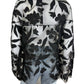 GIORGIO ARMANI Black Sheer Floral Blouse Size 40