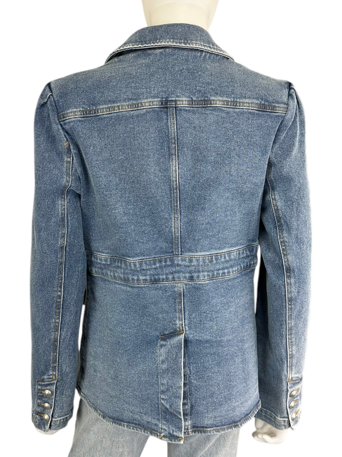 ELIE TAHARI Size 10 BASE Jacket - Denim