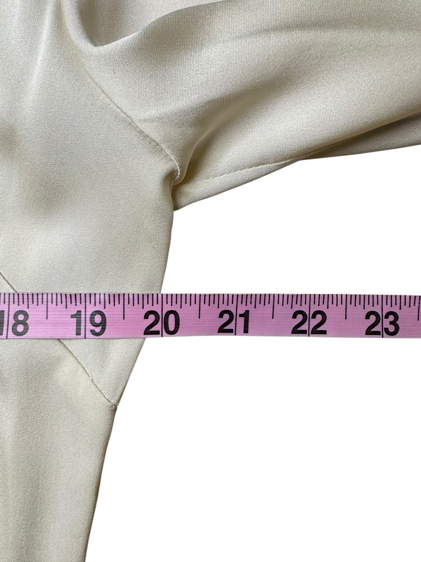 MILLY Cream Silk Button-Down Shirt Size 8