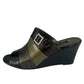 Brighton Green and Brown Croc Heels Size 11