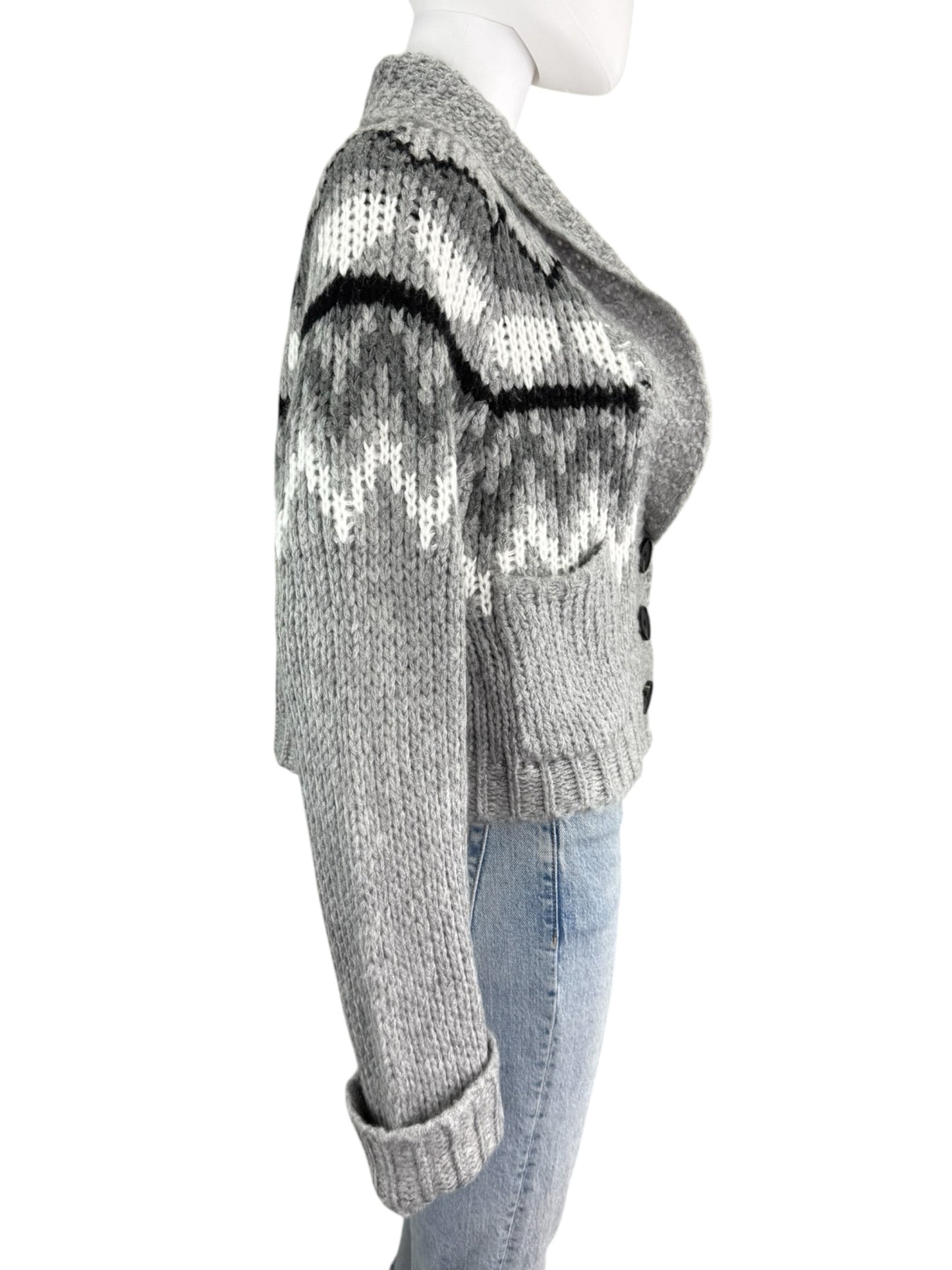 JOHN + JENN NWT Gray Brady Sweater Cardigan Size S