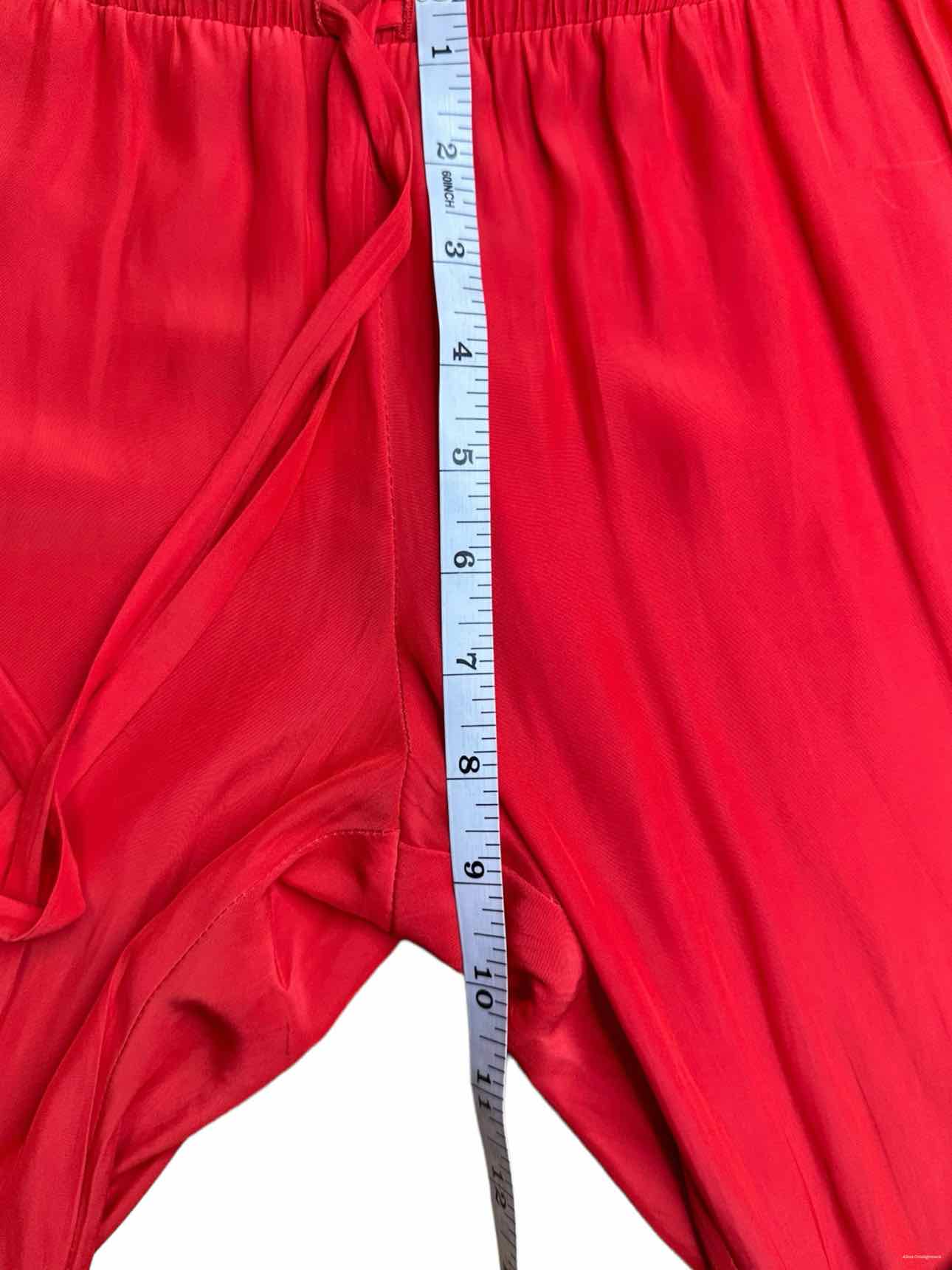 KOCH Red Satin Jogger Pants Size XS