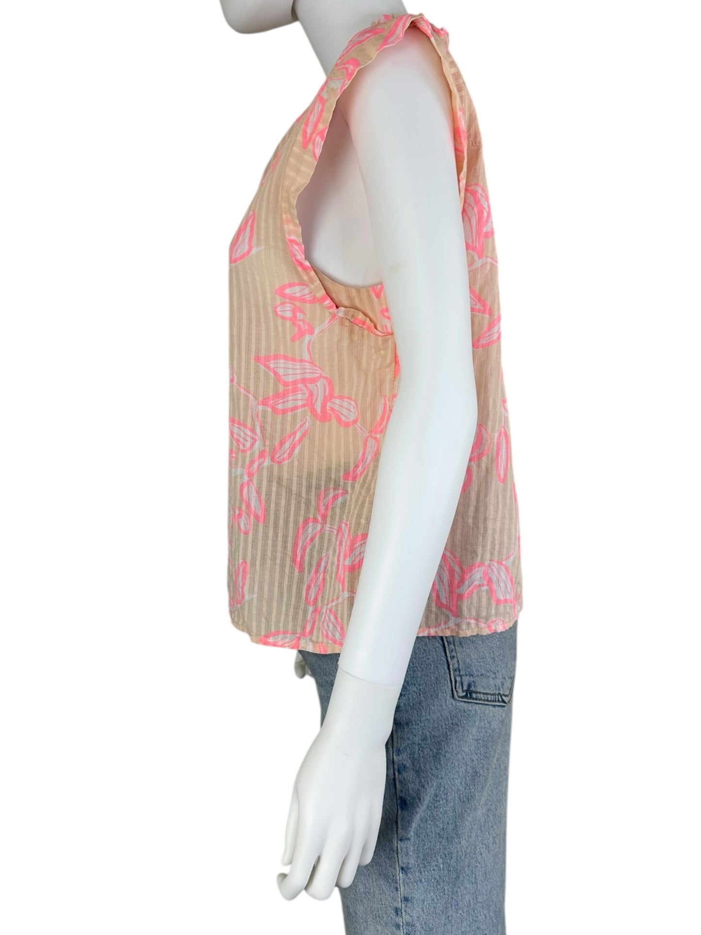 CARVE DESIGNS Peach Button Down Size L
