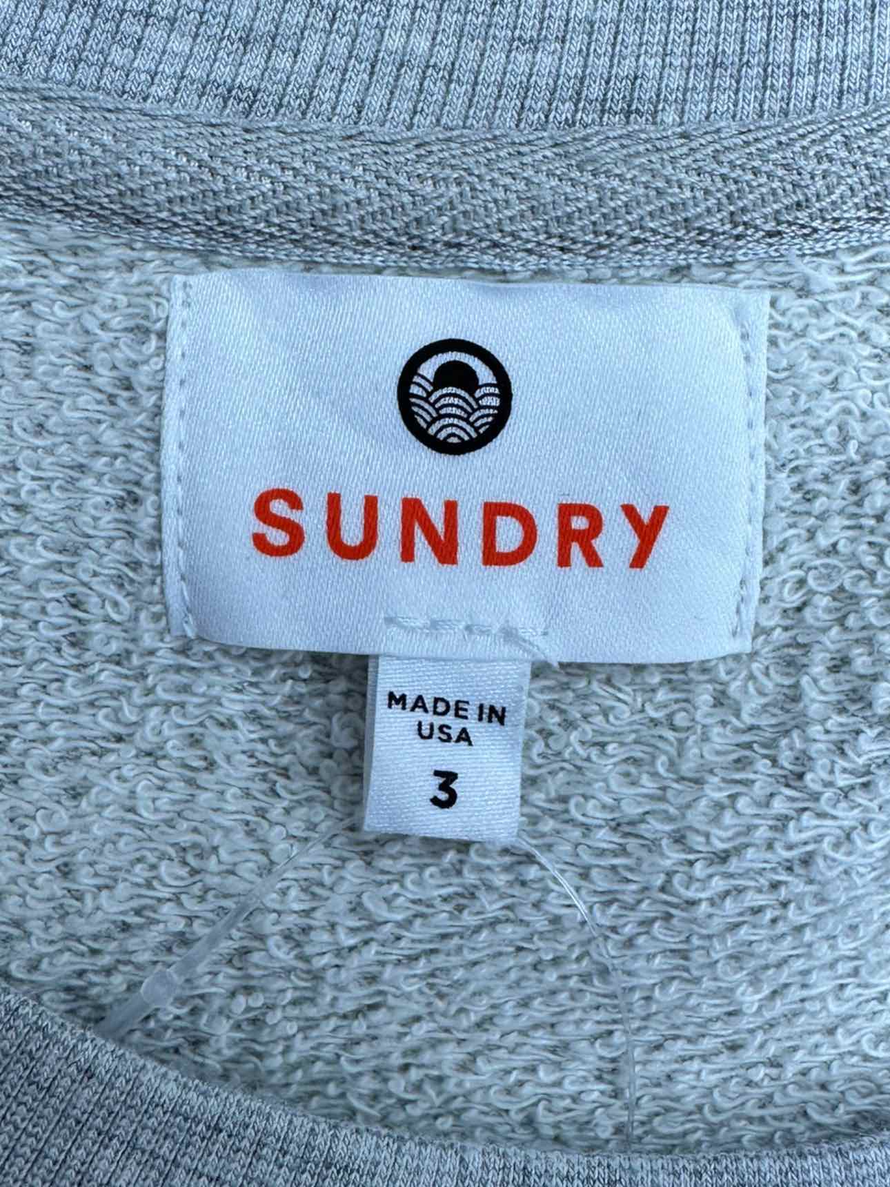 SUNDRY Gray Terry Tee Size L