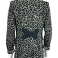 cabi Gray Leopard Blazer Size 8