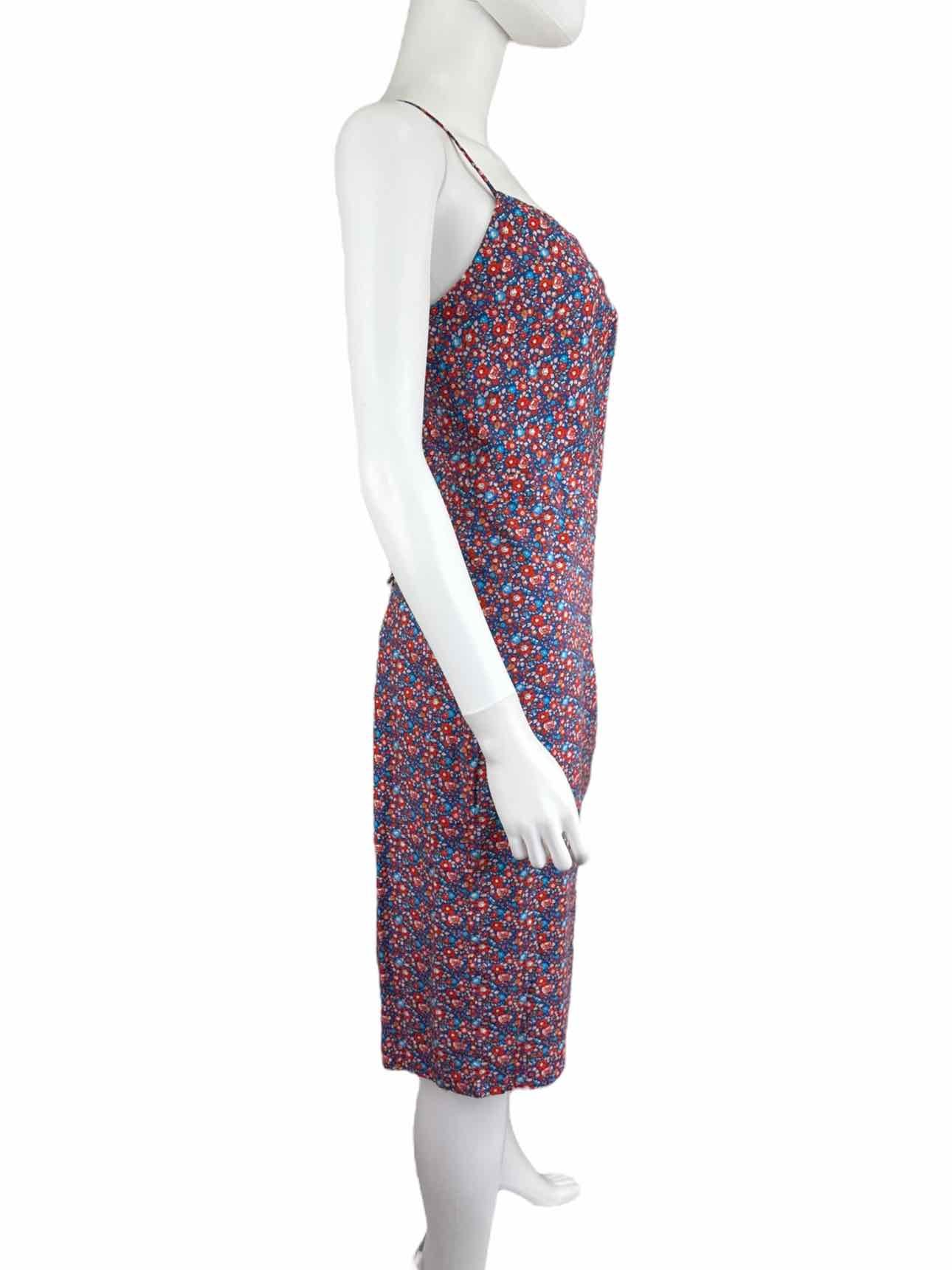 J. Crew Blue Floral Print Sundress Size 8