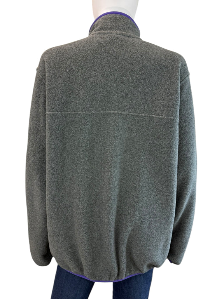patagonia Gray Lightweight Synchilla Snap-T Pullover Fleece Jacket Size L