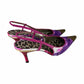 Dolce & Gabbana Purple Floral Slingback Heels Size 38