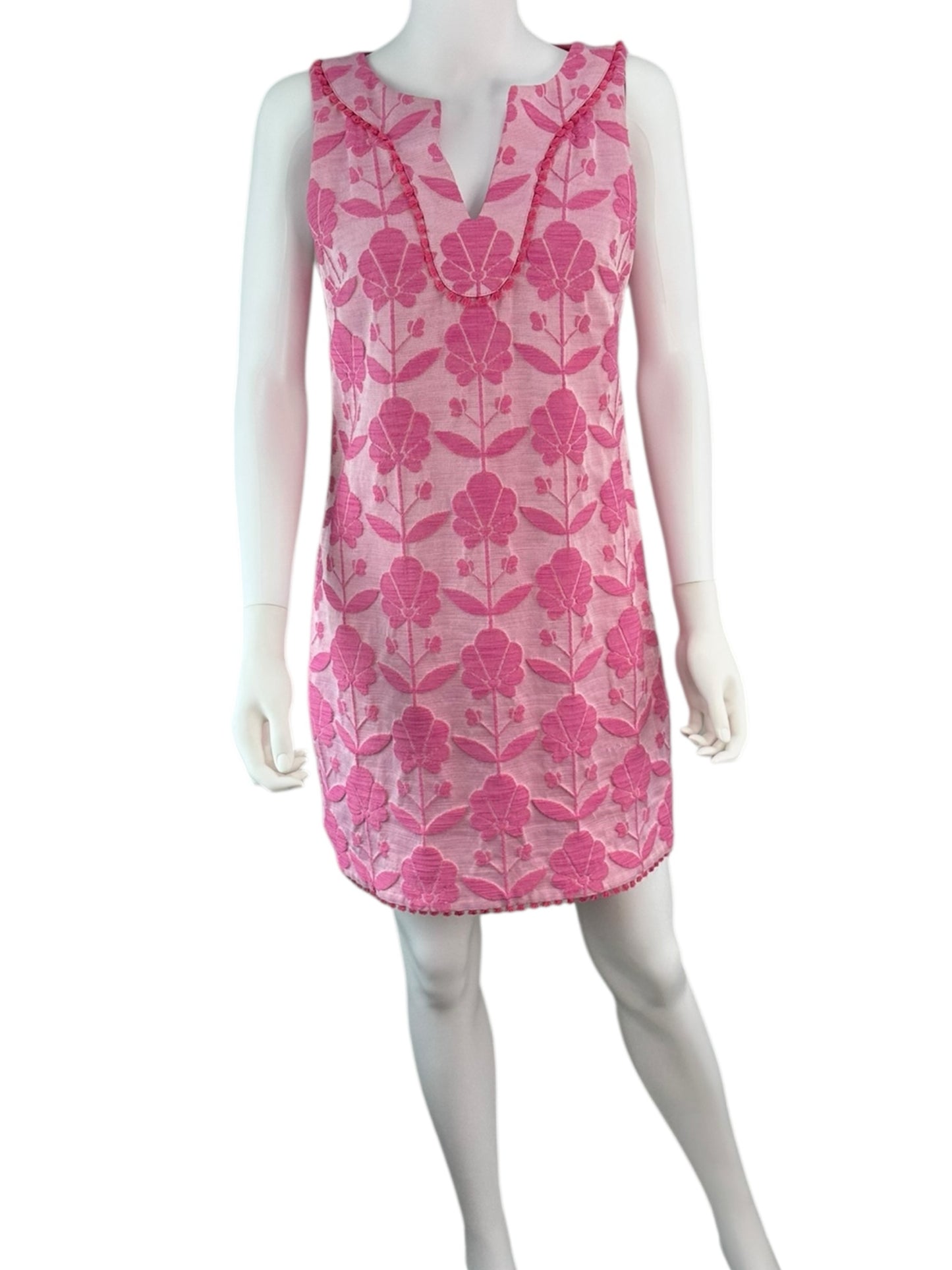 TRINA TURK Pink Brocade Mini Dress Size 6
