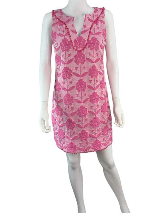 TRINA TURK Pink Brocade Mini Dress Size 6