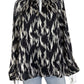 joie Black Burnout Print Blouse Size M