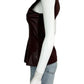 Theory 100% Lamb Leather Burgundy Tank Size 2