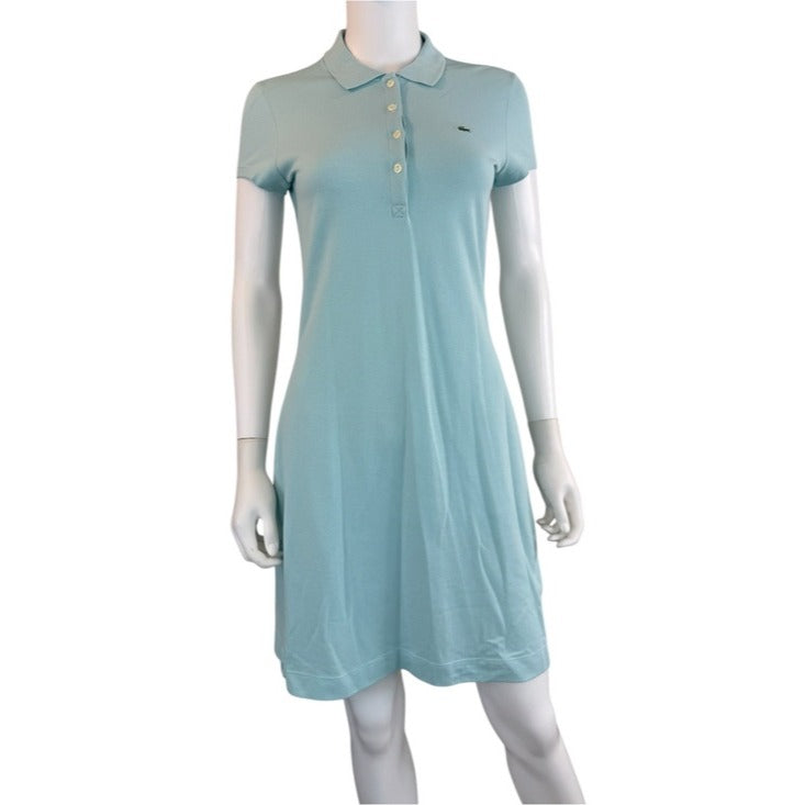 Lacoste Light Blue Pique Polo Dress Size 38