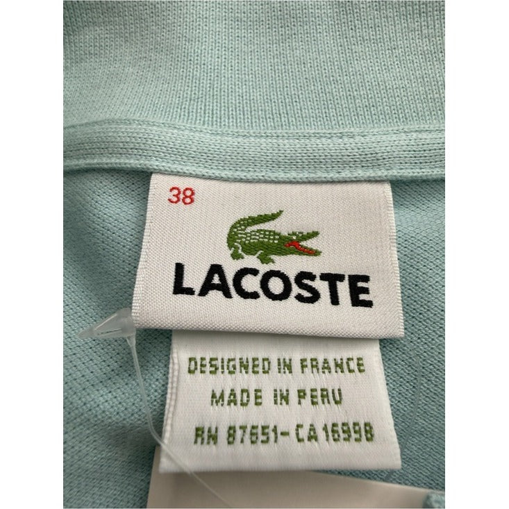 Lacoste Light Blue Pique Polo Dress Size 38