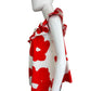 Crosby by Mollie Bunch White and Red Floral Blouse Size M