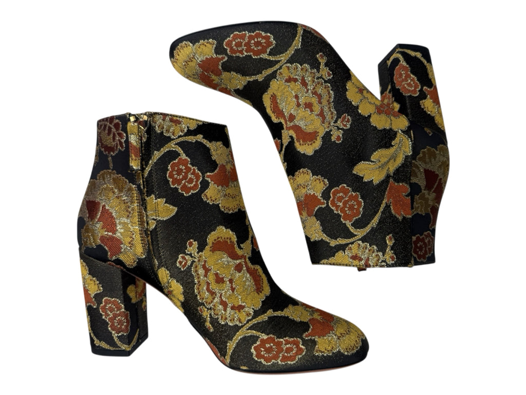 Aquazzura NWT Brookly Oriental Rose Brocade Booties Size 38