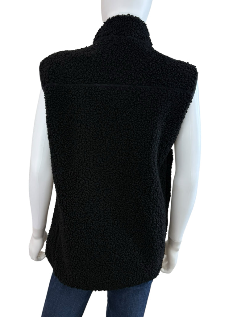 TELLURIDE Black Sherpa Vest Size S