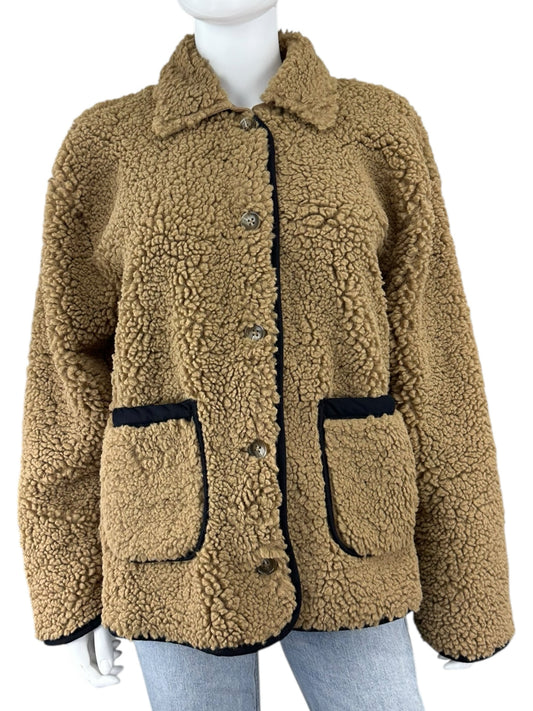 J. Crew NWT Brown Sherpa Jacket Size M