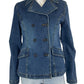 Ann Taylor Blue Denim Double Breasted Jacket Size 2