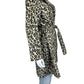 chicos Brown Leopard Print Coat Size S