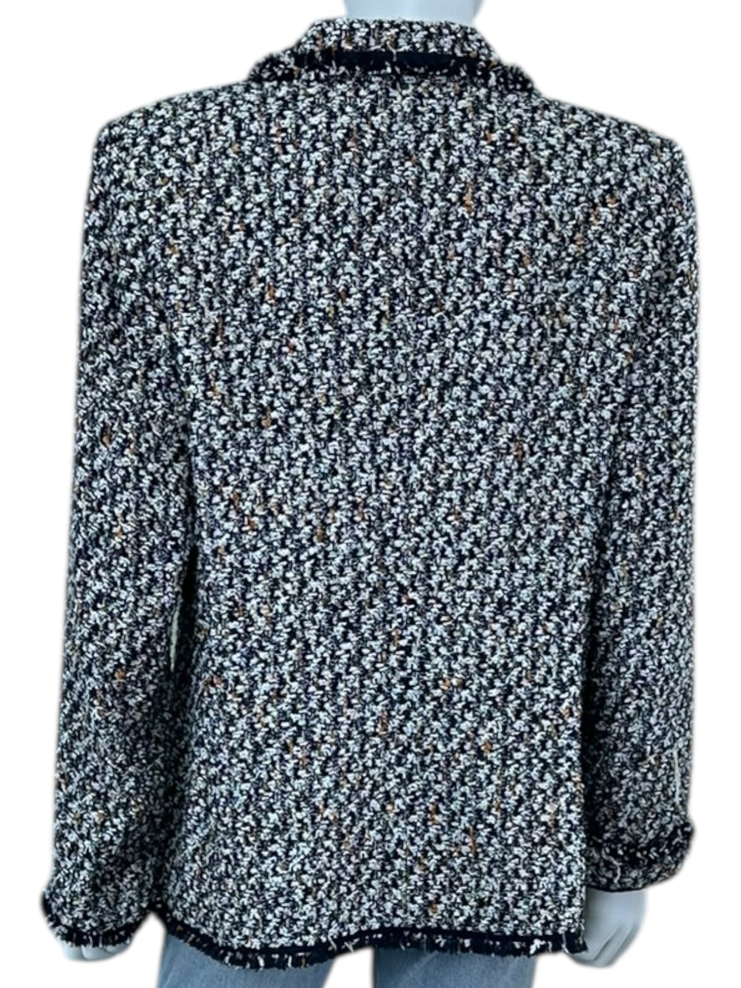 Lafayette 148 New York Devin Double Breasted Tweed Blazer Size 12