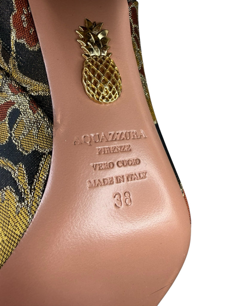 Aquazzura NWT Brookly Oriental Rose Brocade Booties Size 38