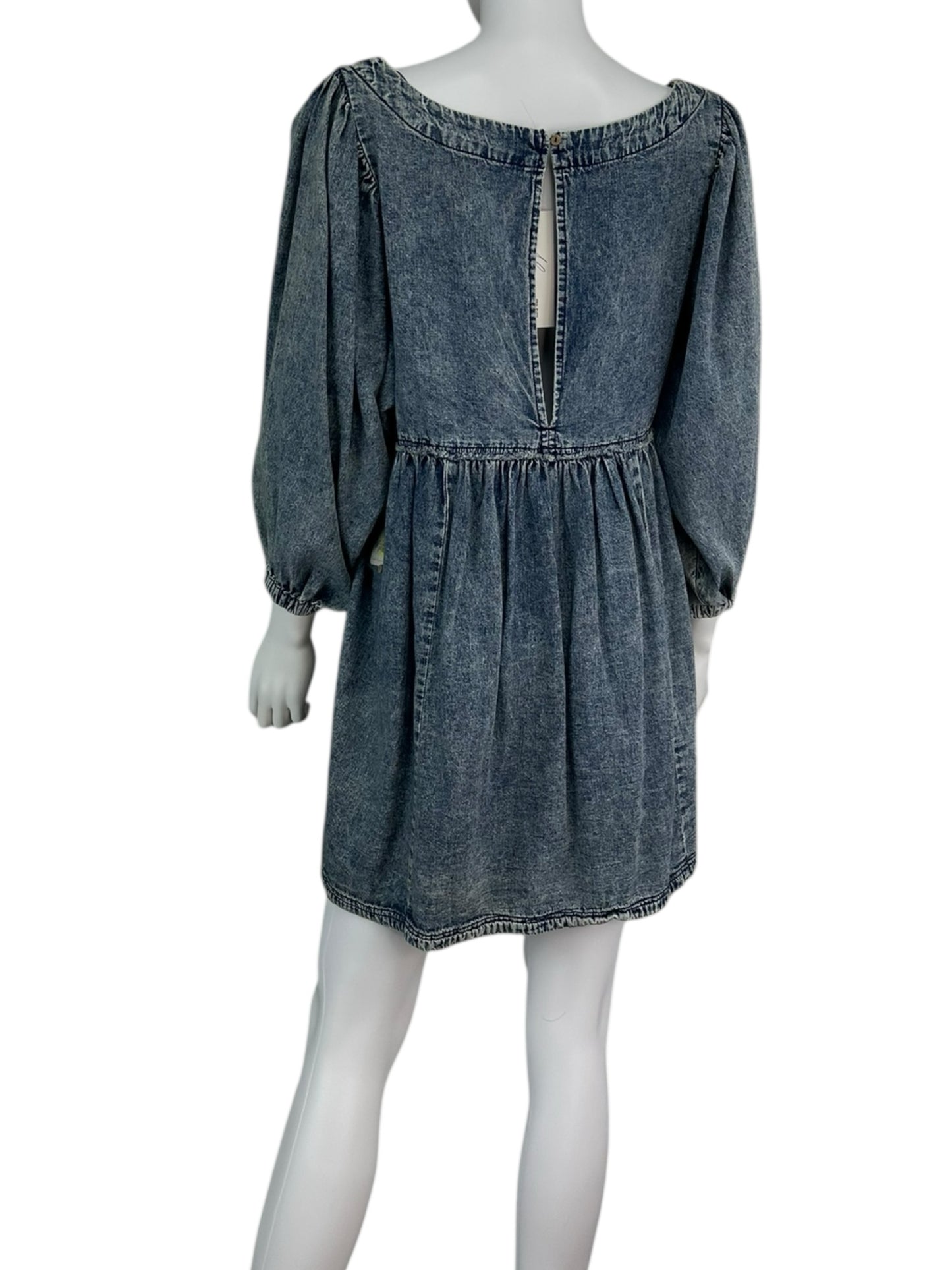 Free People NWT Blue Denim Mini Dress Size S