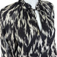 joie Black Burnout Print Blouse Size M