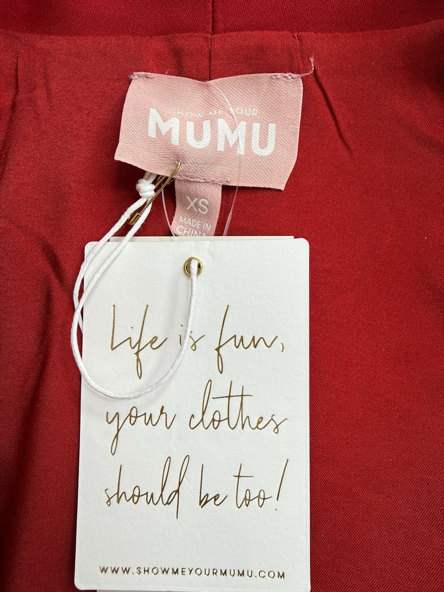 SHOW ME YOUR MUMU NWT Red Major Blazer Size XS
