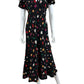 Polo Black Floral Maxi Dress Size 2