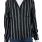 Chelsea & Violet NWT Black Striped Button Down Shirt Size M