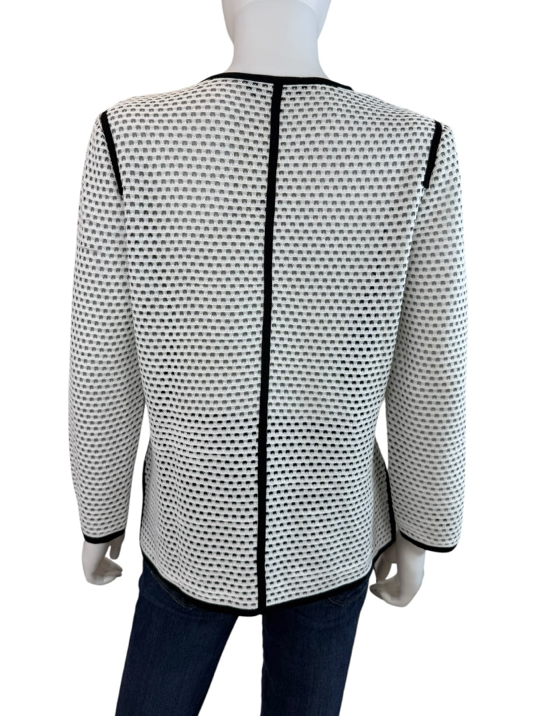 MING WANG Colorblock Knit Jacket Size S