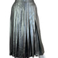 EQUIPMENT Metallic Silver Pleated Culottes Size S