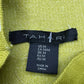 TAHARI Chartreuse Check Mock Neck Sweater Size M