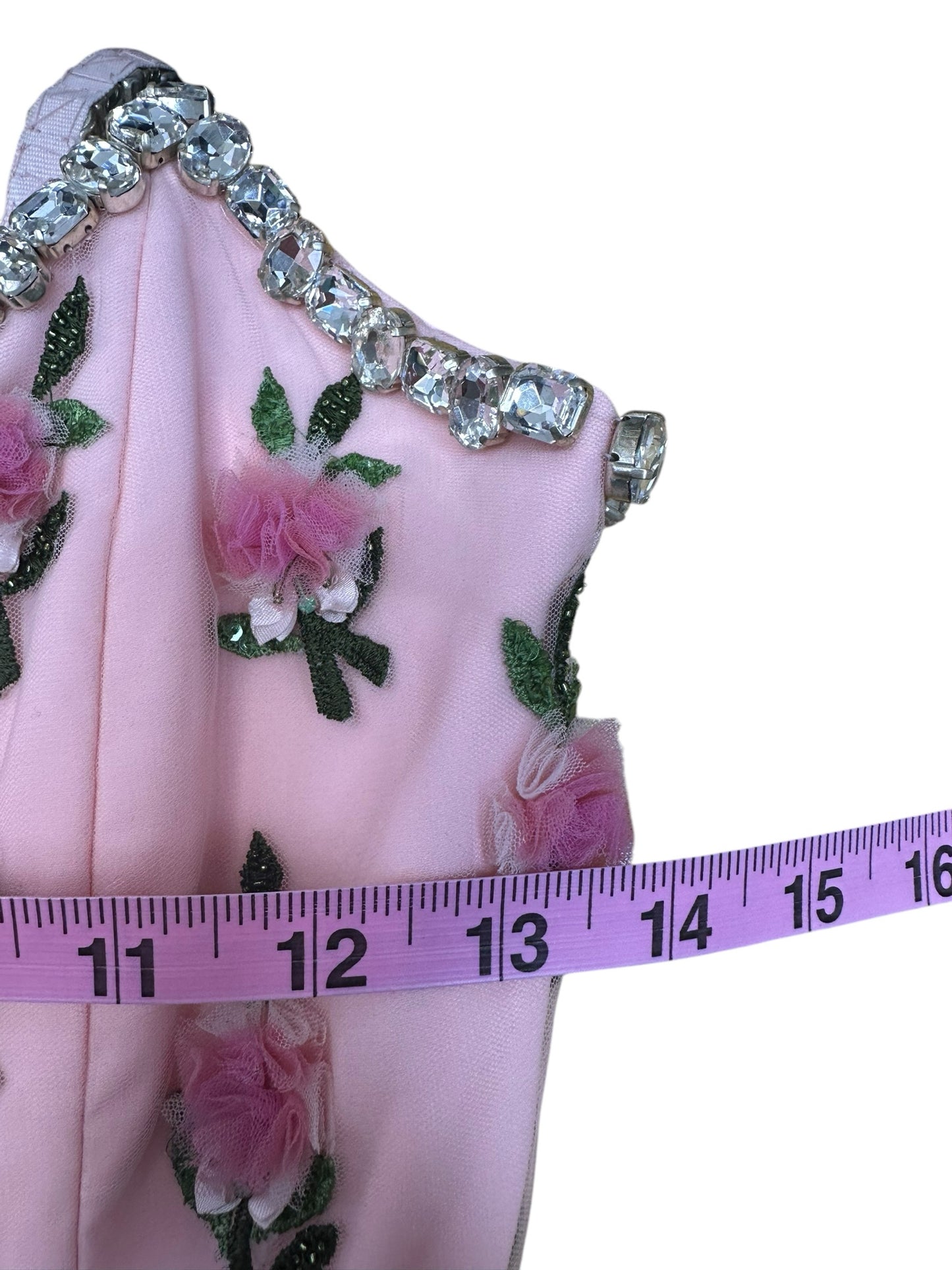 alice & olivia NWT Pink Rosette Maxi Dress Size 4