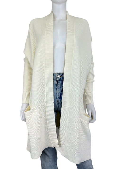 Free People Cream Ribbed Cardigan Size S