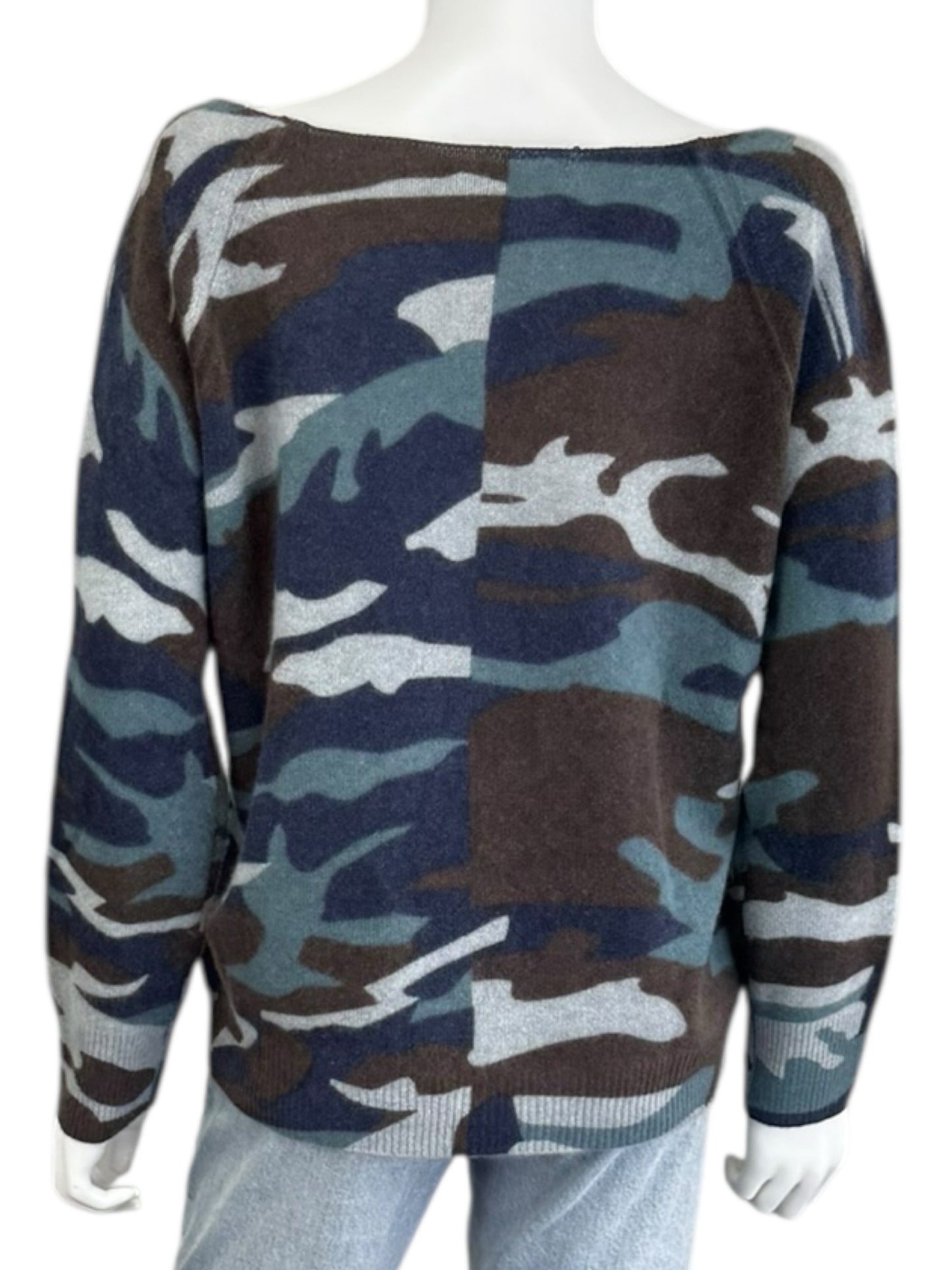 SKULL CASHMERE 100% Cashmere Skull Camo Sweater Size XS