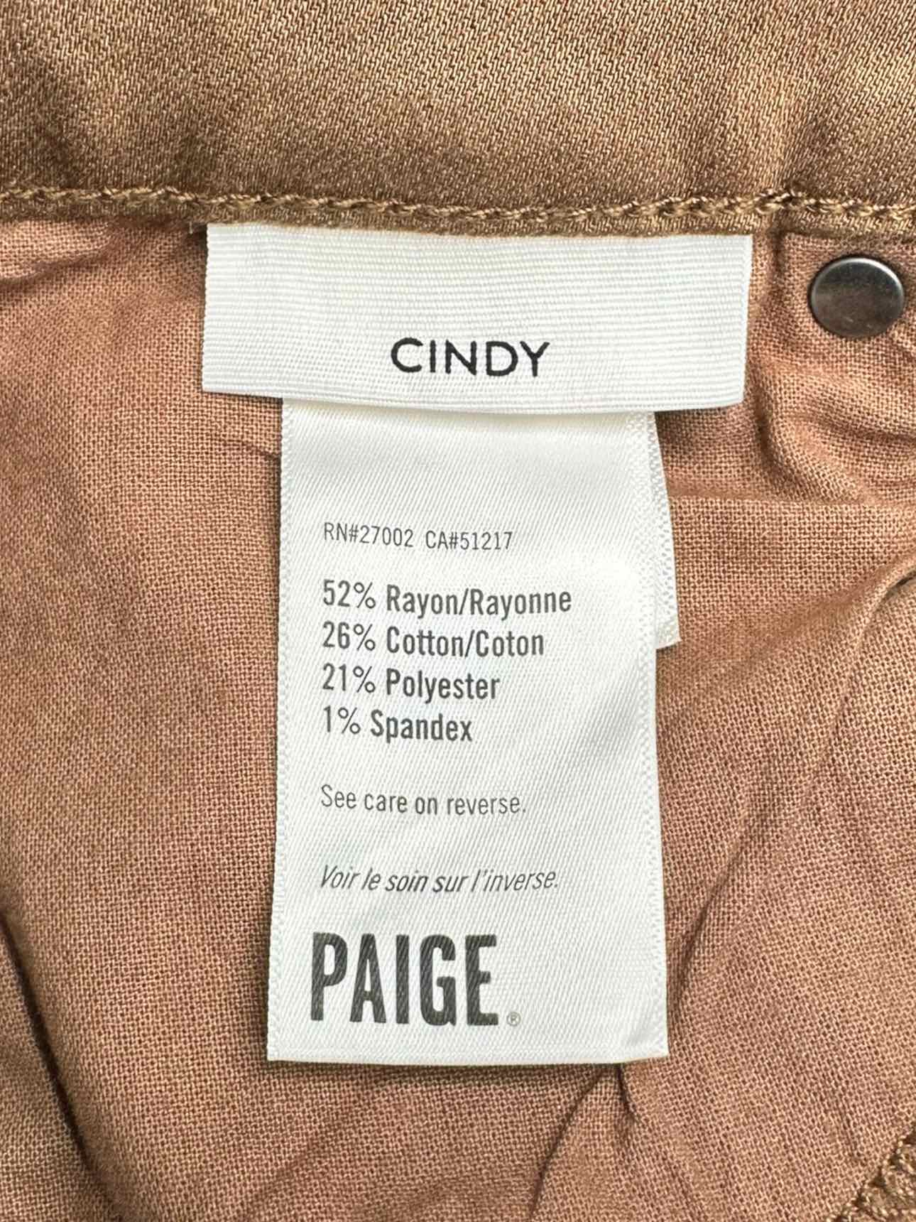 PAIGE Brown Coated CINDY Jeans Size 29